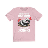 Behind Every Great Women Are A Lot Of Skunks Shirt, Skunk Lover Shirt, Skunk Mom Shirt, Skunk Owner Shirt, Skunk Lover Boy Girl Shirt Image 4