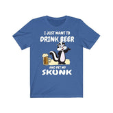 I Just Want To Drink Beer And Pet My Skunk Shirt, Skunk Lover Shirt, Skunk Shirt, Skunk Owner Shirt, Skunk Lover Boy Girl Shirt Image 1