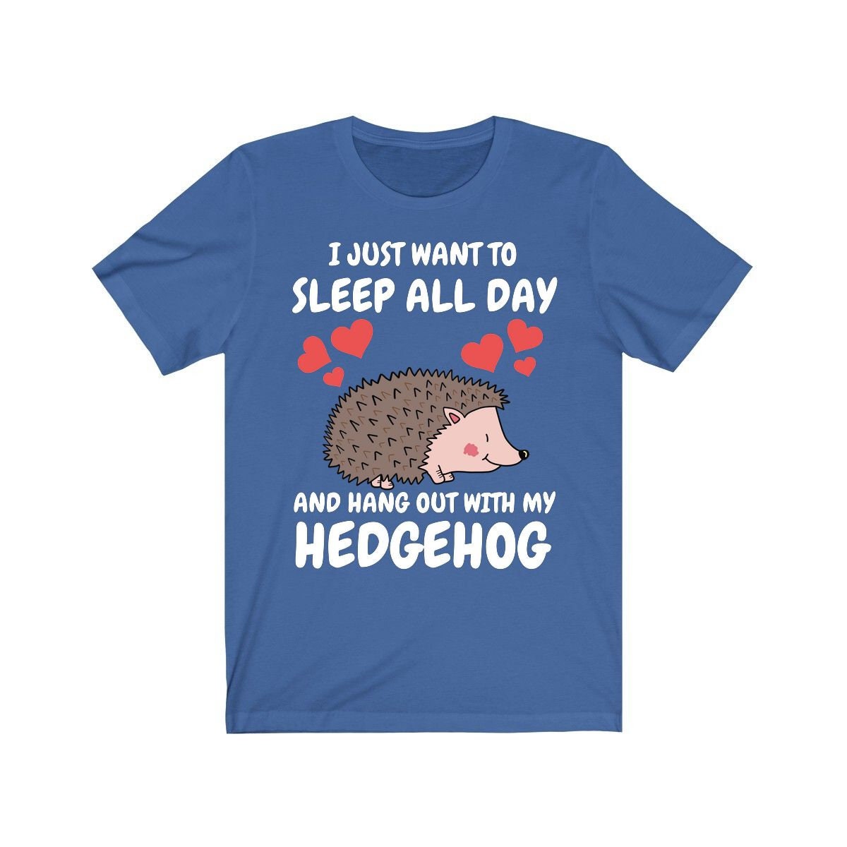 Sleep All Day With My Hedgehog T-Shirt - hedgehog print design