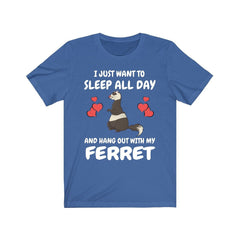 Sleep All Day And Hang Out With My Ferret Shirt - ferret print design