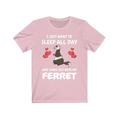 Sleep All Day And Hang Out With My Ferret Shirt - ferret print design