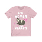 Real Women Love Ferrets Shirt, Ferret Lover Shirt, Cute Ferret Shirt, Ferret Owner Gift, Animal Ferret Girl Shirt Image 4