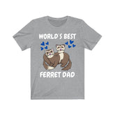 World's Best Ferret Dad Shirt, Ferret Lover Shirt, Cute Ferret Shirt, Ferret Owner Gift, Animal Ferret Boy Shirt Image 1