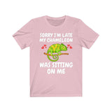 Sorry I'm Late My Chameleon Was Sitting On Me Shirt, Chameleon Lizard Lover Gift, Chameleon Reptile Owner , Lizard Lover Girl Boy T-Shirt Image 4