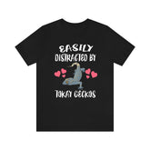Easily Distracted By Tokay Geckos Lizards Shirt, Gecko Lover Shirt, Tokay Gecko Gift, Lizard Shirt, Adult Kids Animal T-Shirt Image 1