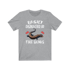 Easily Distracted By Fire Skinks Lizards Shirt - fire skink print design