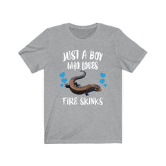 Just A Boy Who Loves Fire Skinks Lizards Shirt - fire skink print design