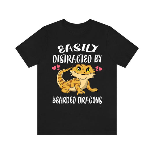 Easily Distracted By Bearded Dragons Shirt, Bearded Dragon Owner Shirt, Bearded Dragon Shirt, Bearded Dragon Lover Gift, Boy Girl Shirt Image 1