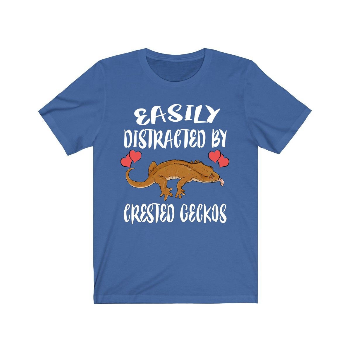 Easily Distracted By Crested Geckos T-Shirt - crested gecko print design