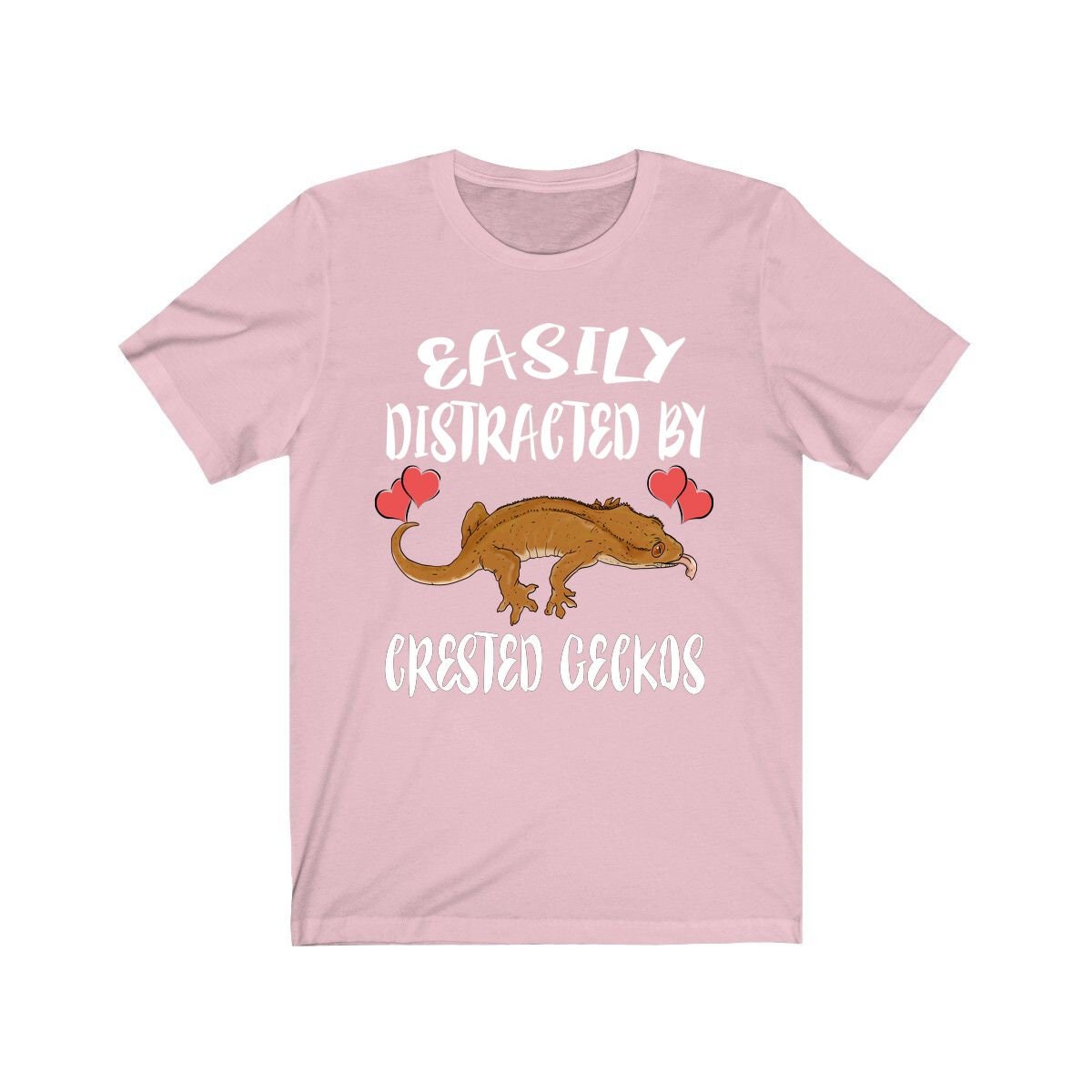 Easily Distracted By Crested Geckos T-Shirt - crested gecko print design