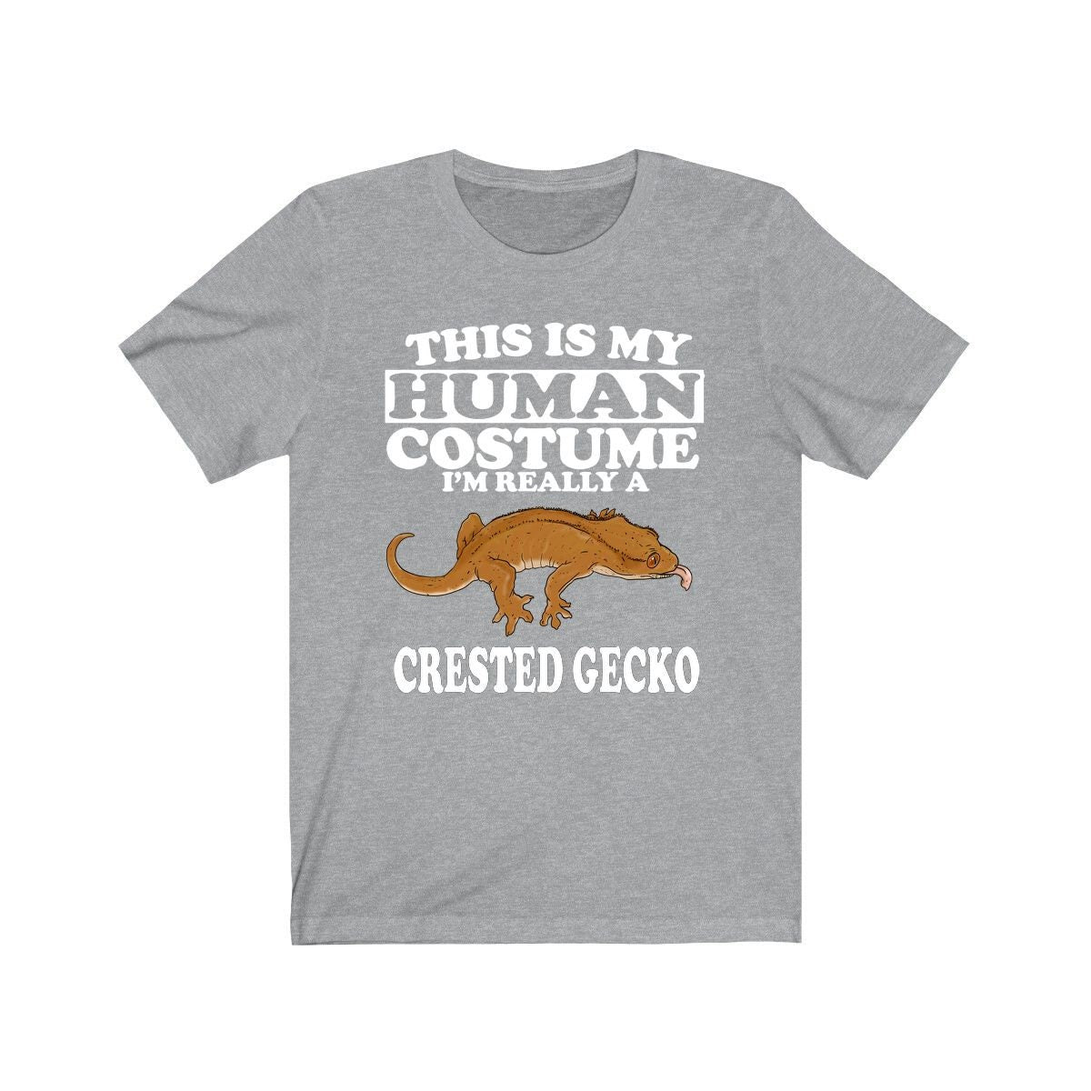 This Is My Human Costume I'm Really A Crested Gecko T-Shirt - crested gecko print design