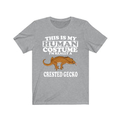 This Is My Human Costume I'm Really A Crested Gecko T-Shirt - crested gecko print design