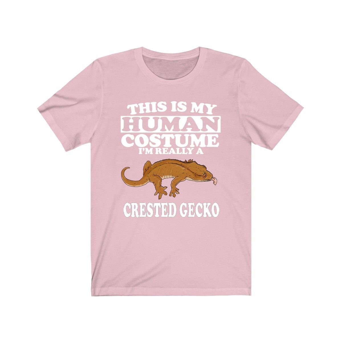 This Is My Human Costume I'm Really A Crested Gecko T-Shirt - crested gecko print design