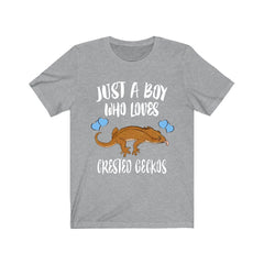 Just A Boy Who Loves Crested Geckos Shirt - crested gecko print design