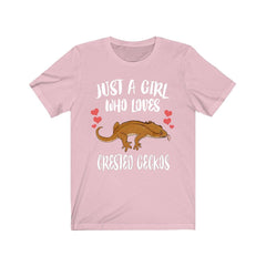 Just A Girl Who Loves Crested Geckos Shirt - Crested Gecko print design