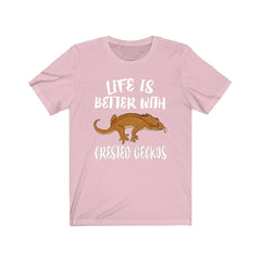 Life Is Better With Crested Geckos Shirt - Crested Gecko print design