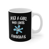 Just A Girl Who Loves Amoebas Tee Coffee Mug, Amoebas Lover Gift, Science Microbiologist Animal Mug Image 1
