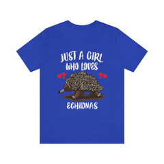 Just A Girl Who Loves Echidnas Shirt - echidna print design