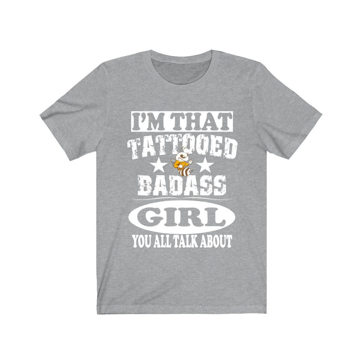 Tattooed Badass Girl Shirt - tattooed girl print design