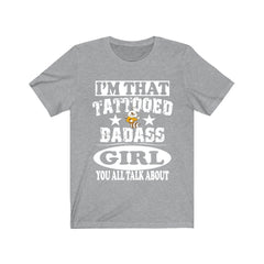 Tattooed Badass Girl Shirt - tattooed girl print design