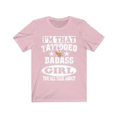 Tattooed Badass Girl Shirt - tattooed girl print design