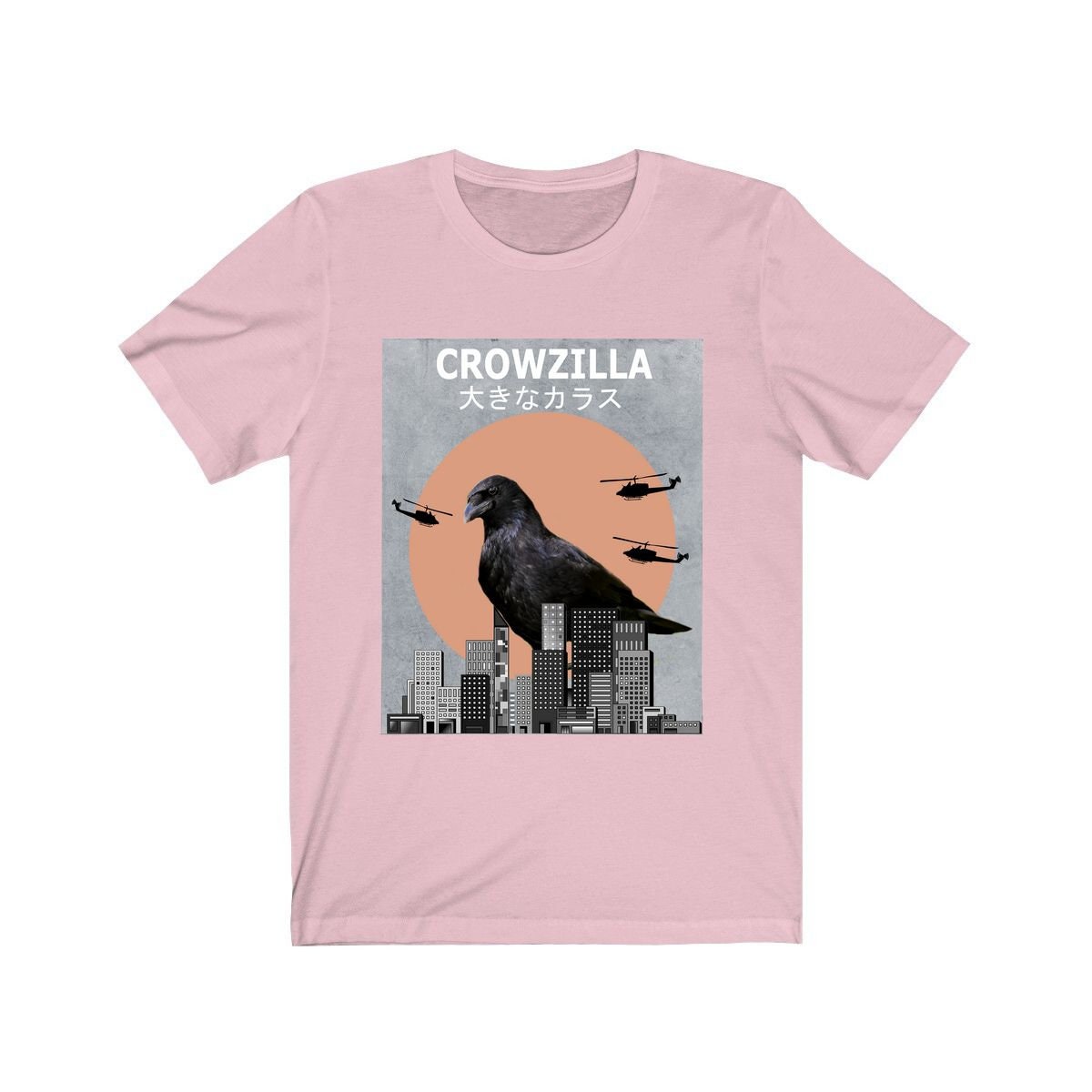 Crowzilla Crow Funny Shirt - Crowzilla crow print design