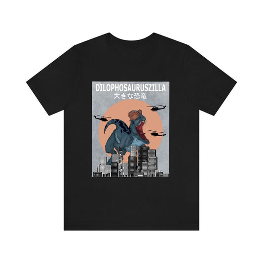 Dilophosauruszilla crested Jurassic theropod dinosaur lover tee