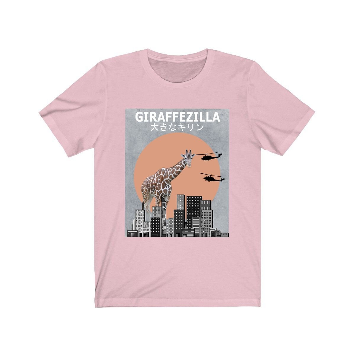 Giraffezilla Funny Giant Giraffe Monster Shirt - giraffezilla print design