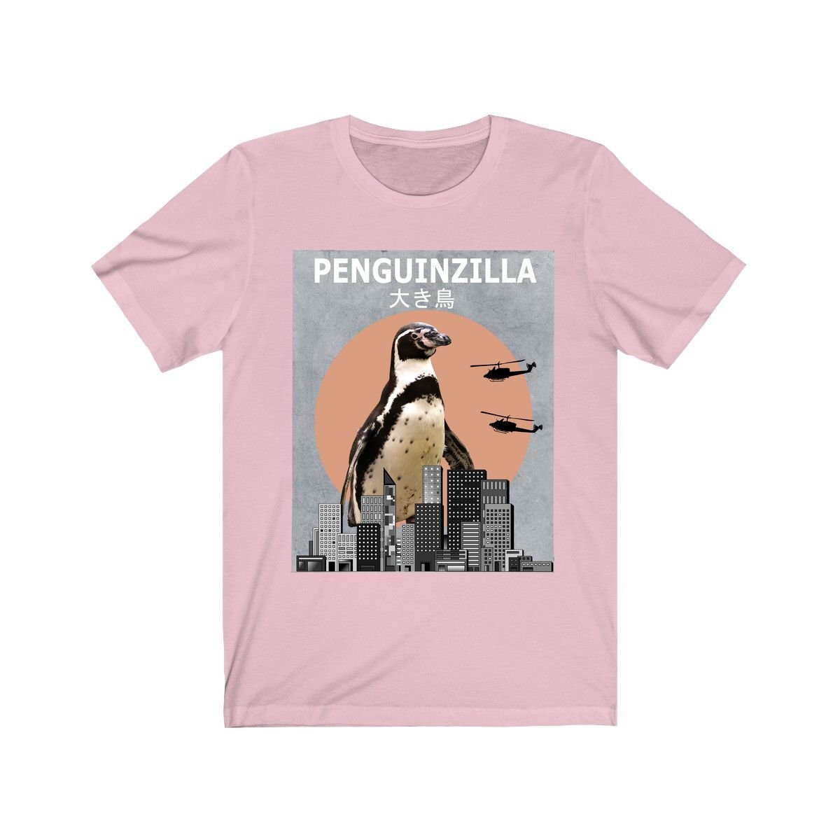 Penguinzilla funny Antarctic seabird penguin lover tee