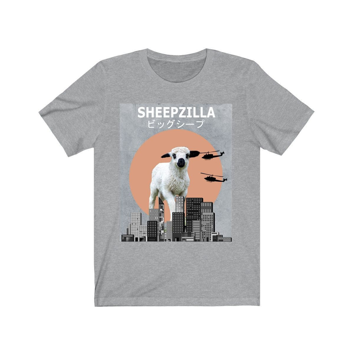 Sheepzilla Sheep Funny Shirt - Sheepzilla sheep print design