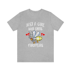 Just A Girl Who Loves Fireflies Shirt - firefly print design