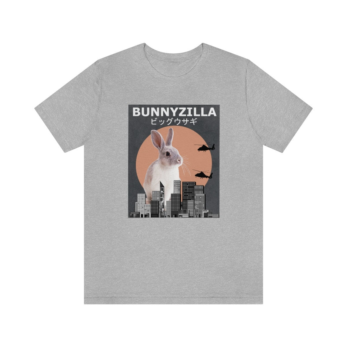 Bunnyzilla Bunny Funny Rabbit Shirt, Bunny Lover Shirt, Bunny Owner Shirt, Bunny Lover Gift, Animal Adult Boy Girl T-Shirt Image 1
