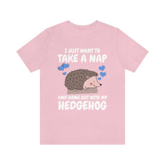 Nap And Hang Out With My Hedgehog T-Shirt - hedgehog print design