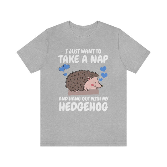 Nap And Hang Out With My Hedgehog T-Shirt - hedgehog print design
