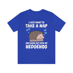 Nap And Hang Out With My Hedgehog T-Shirt - hedgehog print design