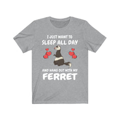 Sleep All Day And Hang Out With My Ferret Shirt - ferret print design