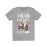 Little Voices Keep Telling Me Get More Ferrets Shirt, Ferret Lover Shirt, Cute Ferret Shirt, Ferret Owner Gift, Animal Ferret Boy Girl Shirt Image 3