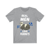 Real Men Love Ferrets Shirt, Ferret Lover Shirt, Cute Ferret Shirt, Ferret Owner Gift, Animal Ferret Boy Shirt Image 1