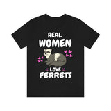 Real Women Love Ferrets Shirt, Ferret Lover Shirt, Cute Ferret Shirt, Ferret Owner Gift, Animal Ferret Girl Shirt Image 1