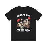 World's Best Ferret Mom Shirt, Ferret Lover Shirt, Cute Ferret Shirt, Ferret Owner Gift, Animal Ferret Girl Shirt Image 1