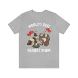 World's Best Ferret Mom Shirt, Ferret Lover Shirt, Cute Ferret Shirt, Ferret Owner Gift, Animal Ferret Girl Shirt Image 3