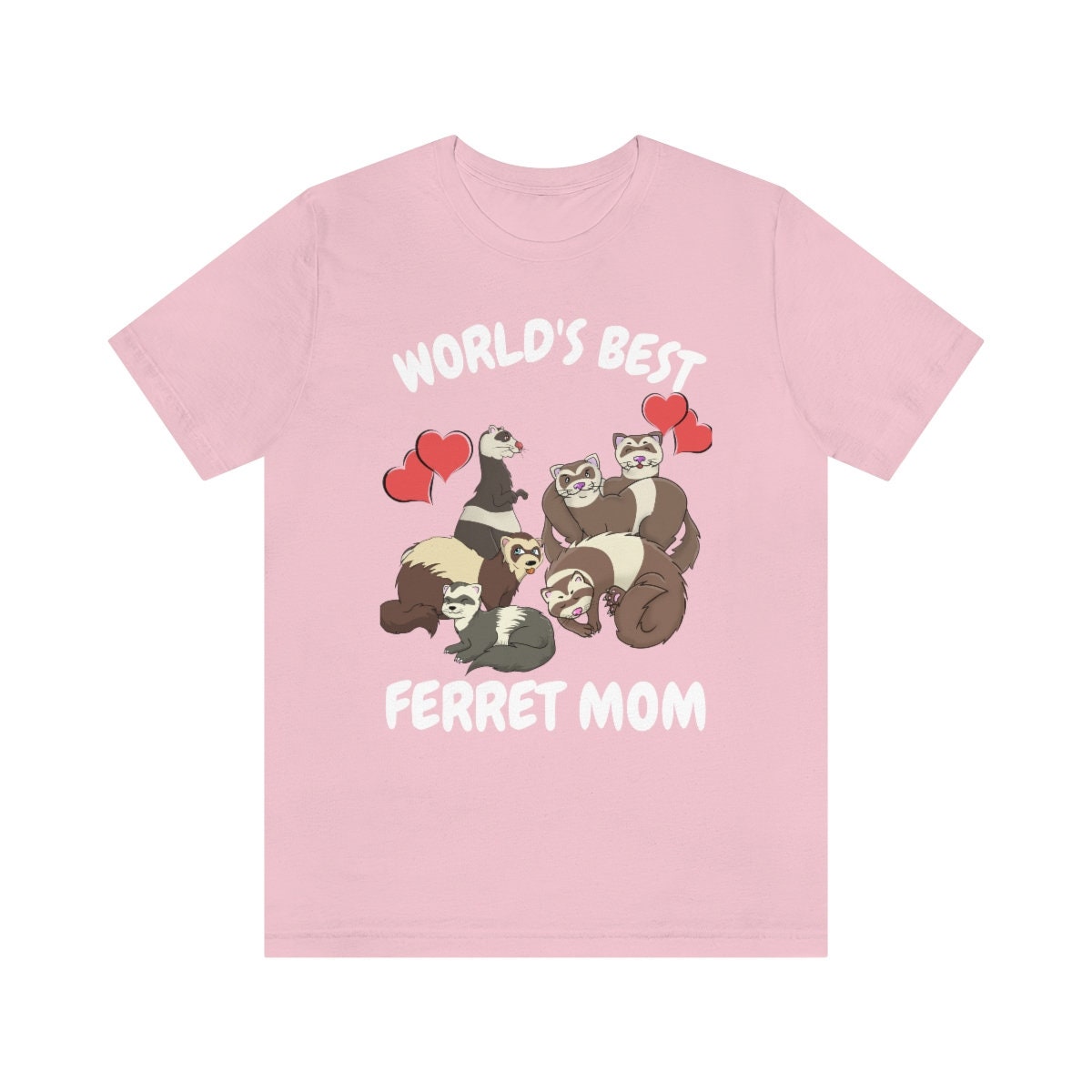 World's Best Ferret Mom T-Shirt - ferret print design