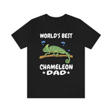 World's Best Chameleon Dad Shirt, Chameleon Lizard Lover Gift, Chameleon Reptile Owner , Lizard Lover Boy T-Shirt Image 1