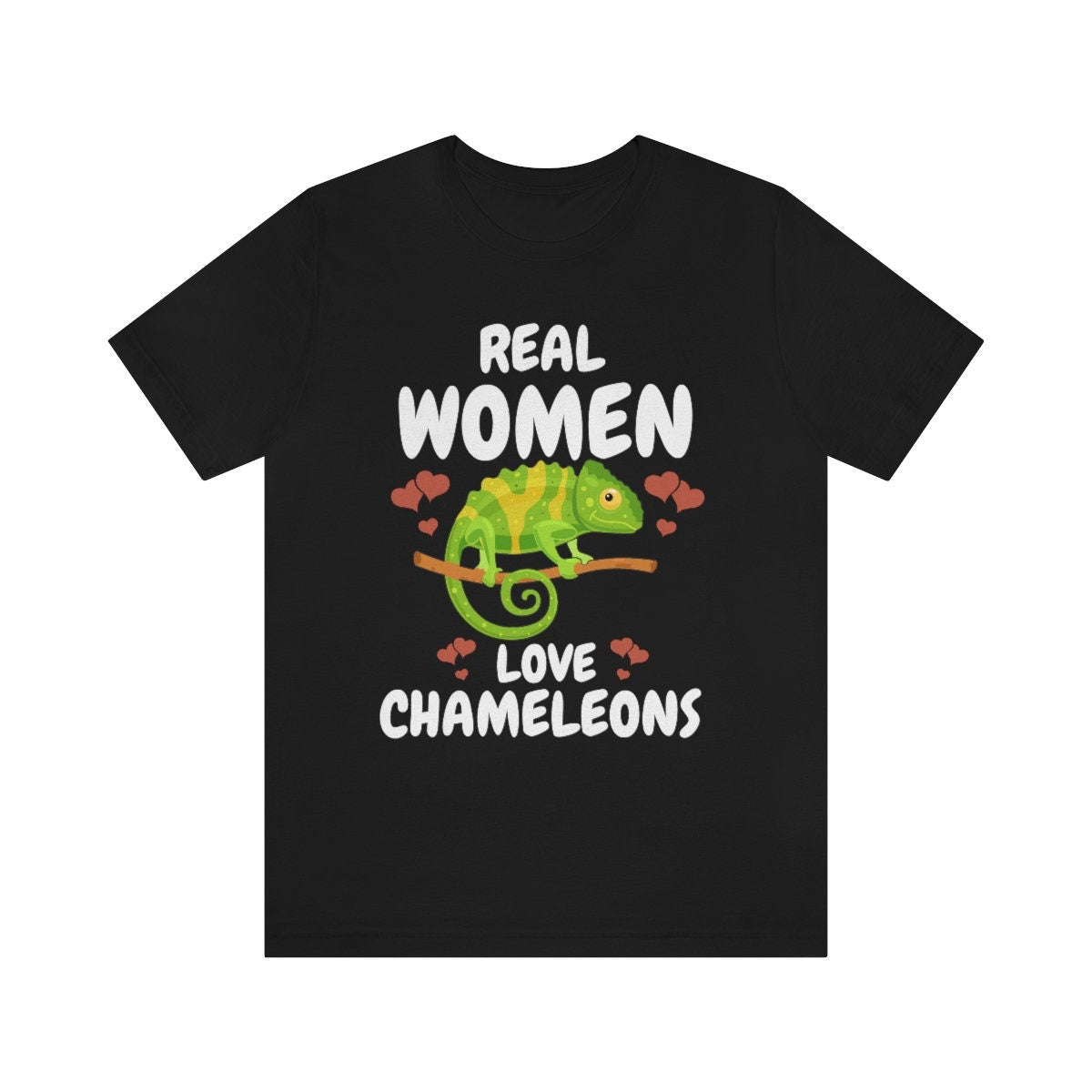 Real Women Love Chameleons Shirt, Chameleon Mom Shirt, Lizard Lover Gift, Women Chameleon Reptile, Lizard Lover Girl T-Shirt Image 1
