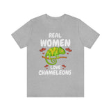 Real Women Love Chameleons Shirt, Chameleon Mom Shirt, Lizard Lover Gift, Women Chameleon Reptile, Lizard Lover Girl T-Shirt Image 2