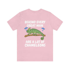 Behind Every Great Man Are A Lot Of Chameleons Shirt - chameleon print design
