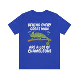 Behind Every Great Man Are A lot of Chameleons Shirt, Chameleon Dad Shirt, Lizard Gift, Chameleon Reptile Owner , Lizard Lover Boy T-Shirt Image 3