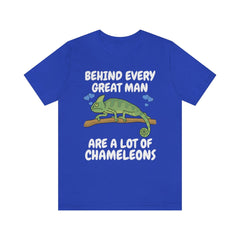 Behind Every Great Man Are A Lot Of Chameleons Shirt - chameleon print design