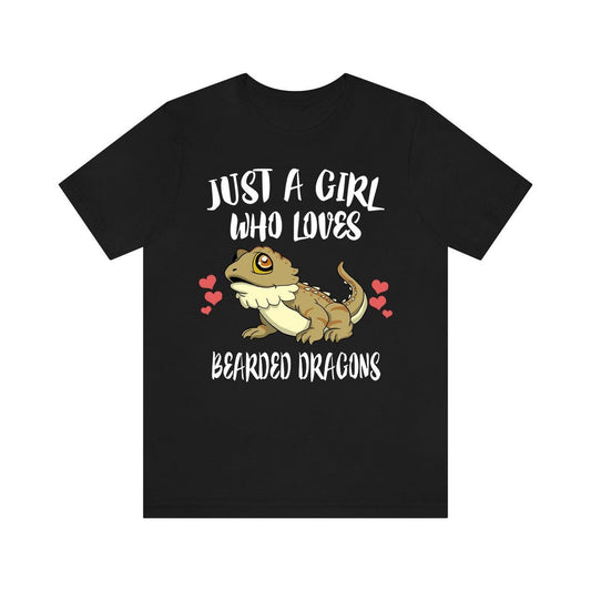 Just A Girl Who Loves Bearded Dragons Shirt, Bearded Dragon Owner Shirt, Women Bearded Dragon Shirt, Bearded Dragon Lover Gift Shirt Image 1