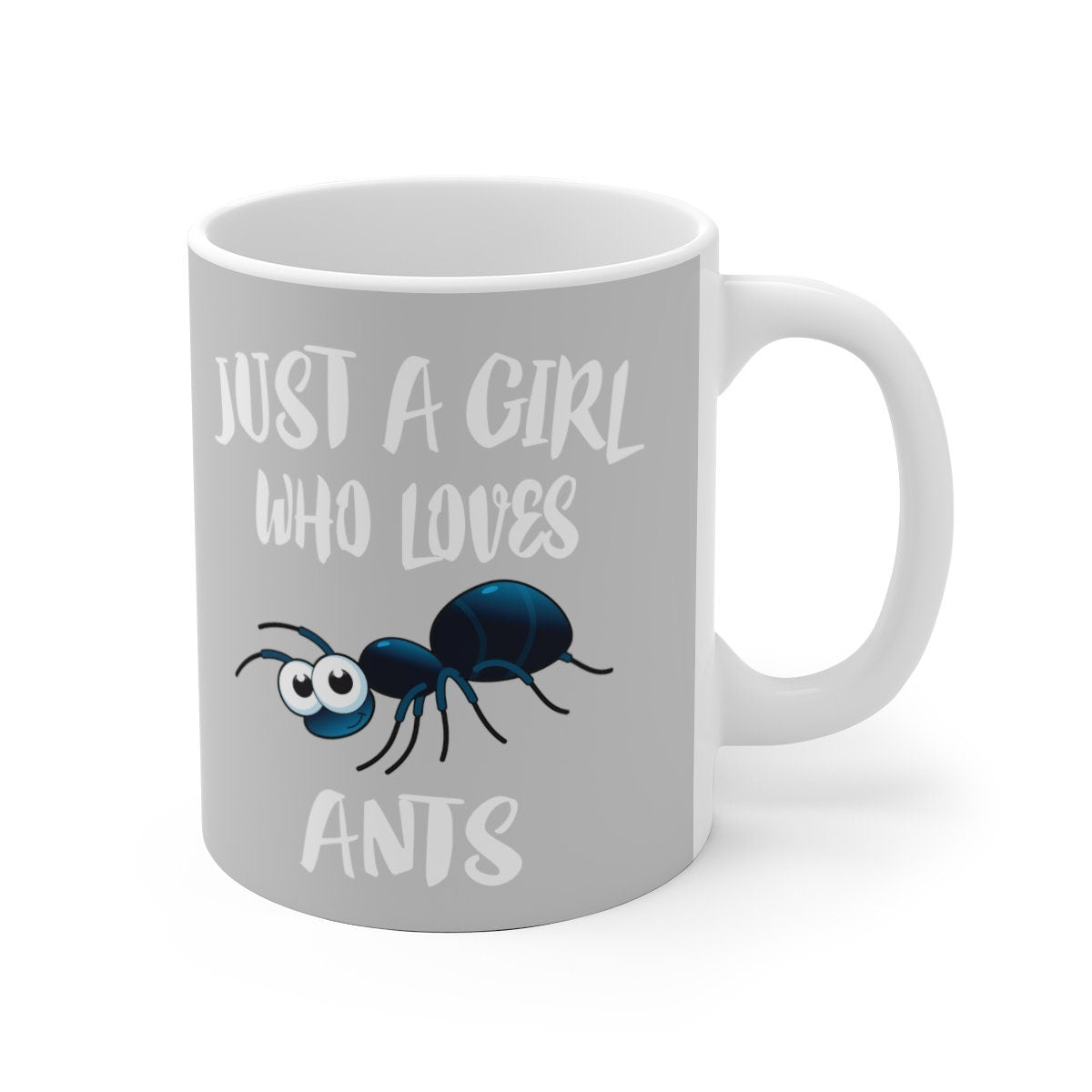 Just A Girl Who Loves Ants Tee Coffee Mug, Ants Lover Gift, Ant Animal Mug Image 1